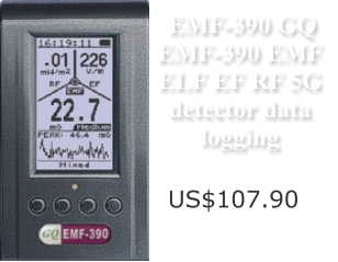 EMF-390 GQ  EMF-390 EMF  ELF EF RF 5G  detector data  logging  US$107.90